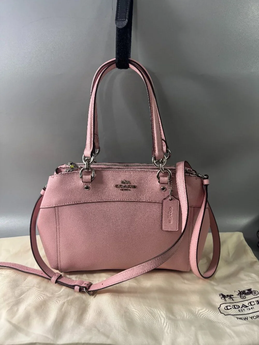 NWOT Authentic Coach F25395 Crossgrain Mini Brooke Carryall- Blush Pink